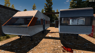 Campers in yard