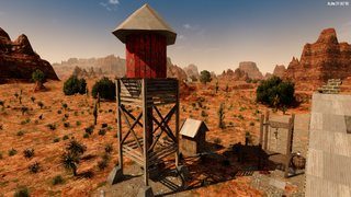 Water Tower and Outhouse