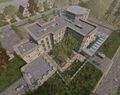 An overhead view of the Navezgane General Hospital.